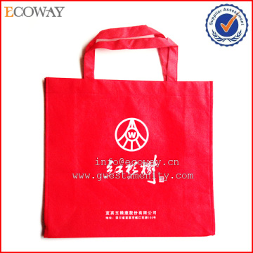 cheap promotional cosmetic red non woven fabric bags