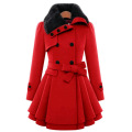 Women's Double Breasted Pea Coat Winter