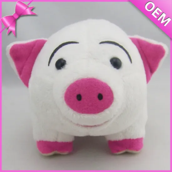 20cm Standing White Plush Custom Design Cute Plush Stuffed Pig Animal Toys