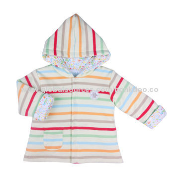Cotton Baby Coat with Padding and Lining, Soft and Comfortable