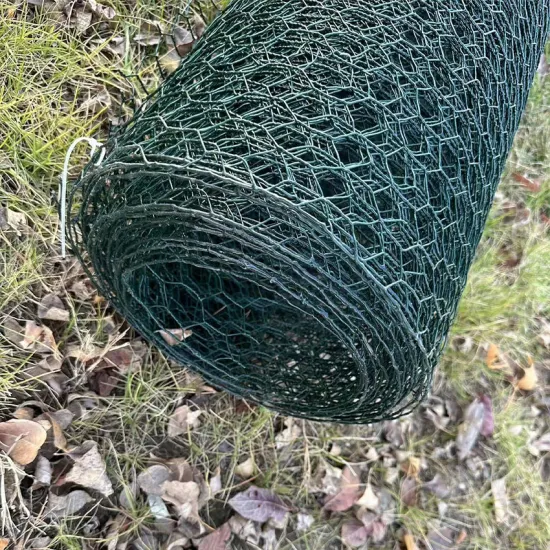 PVC Coated Hexagonal Wire Mesh Netting - 1*25m Plain Weave with Cutting Service
