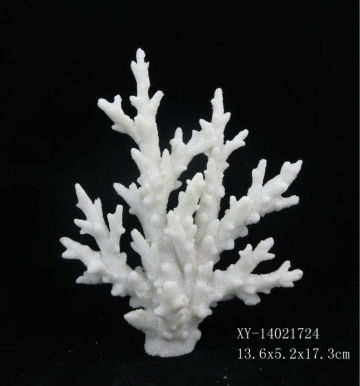 Resin white coral craft for aquarium