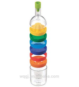 High Quality Manual Bottle Shape 8-IN-1 Fruit Cutter Fruit Squeezer Fruit Chopper for Kitchen Tools