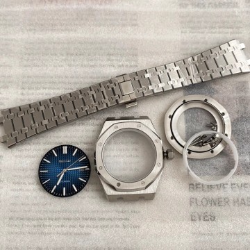 41mm Oak Case Sapphire Modified Mechanical Watch Gerakan Lengkap Set Lengkap Termasuk Dial dan Tangan
