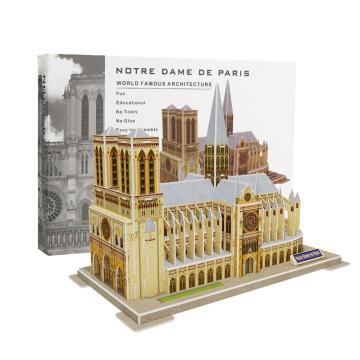 Notre Dame Puzzle Three-dimensional Puzzle 3d Model World Architecture Three-dimensional Puzzle Paper Diy Early Education Toy