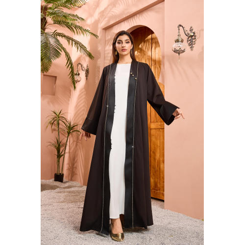 تریم نقره ای مشکی مدرن Abaya