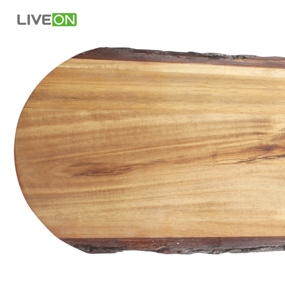 Acacia Wood with Bark Cutting Board