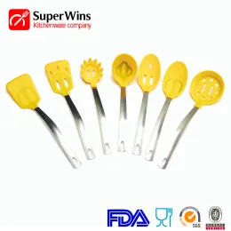 Stainless steel  handle silicone cooking utensils set