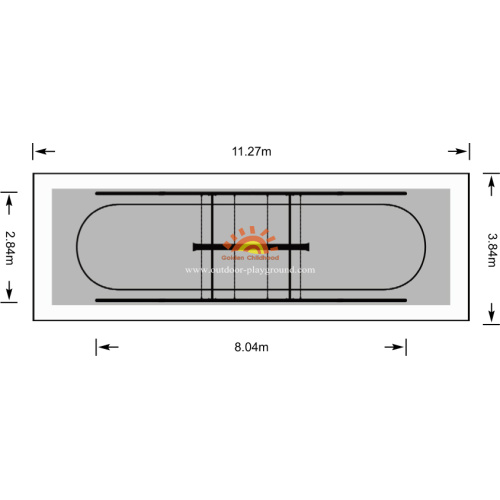 Taman Permainan Kanak-kanak Bulat Swing Seat