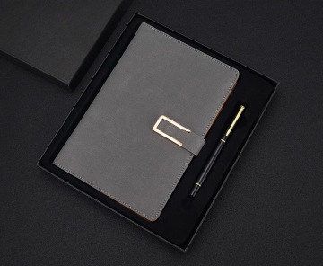 High Quality Custom Logo Notebook Agenda Gift Set with Pen