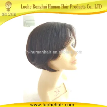 Wholesale simulation lady short synthetic black color wigs