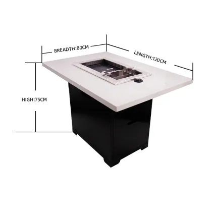 Lifting barbecue hot pot table