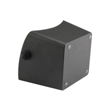 Stainless steel knock box with black powder coating