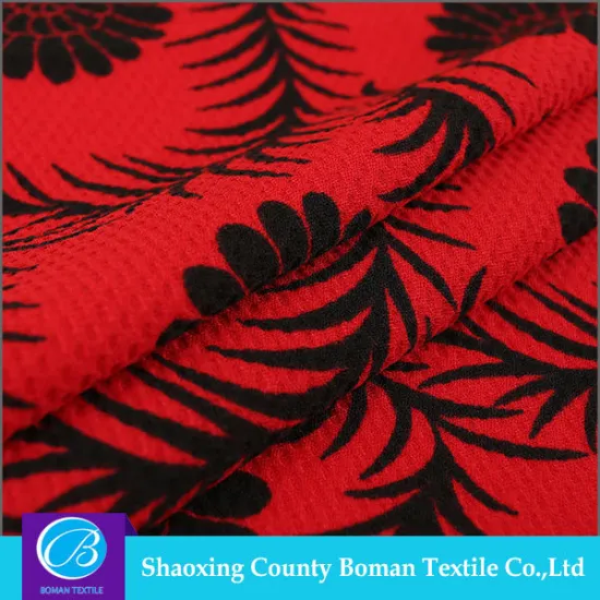 China wholesale Latest design Fashion Elastic flower print fabric