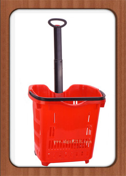 50L High Quality Plastic Trolley Shopping Basket Supplier From Australia