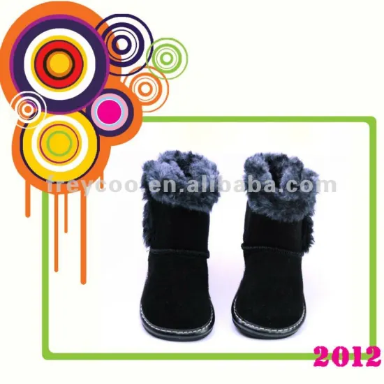 100% Genuine Fashion children boots PB-6072BK