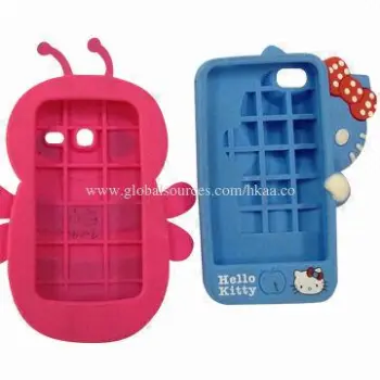 Silicone Cases for Mobile Phones, Pink and Blue Colors, OEM/ODM Services Welcomed