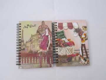 A6 Carton Hardcover Spiral Notebook/notepad College Ruled 