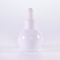 Ball Shape White Glass Dropper Bottle For Serum