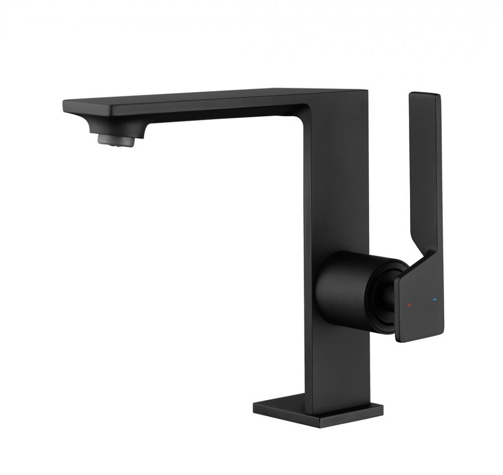 Bathroom Black Body Deck Mounted Basin Faucet