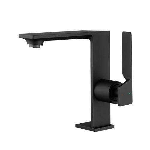 Bathroom Black Body Deck Mounted Basin Faucet