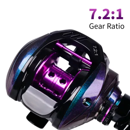Chameleon Colorful Sea Fishing Reel - Metal Water Drop Luya 4:1 Axis 7.2:1