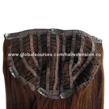 22-inch dark brown half wig 100% human hair extension