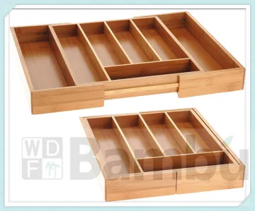 2014- NEWEST !!!Mao Bamboo Expandable Utility Drawer Organizer/ Cutlery Tray
