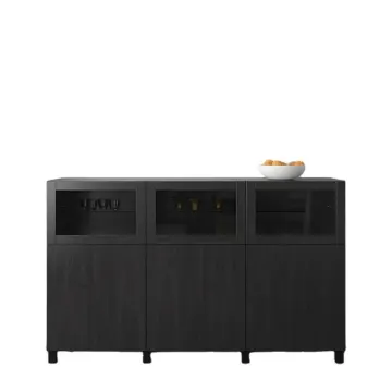 IMK Modern Luxury Metal Wood Sideboard Buffet Cabinet