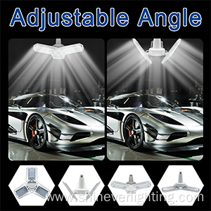 Adjustable 3 Leaf Foldable Garage Light