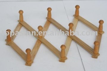 wooden clothes rack