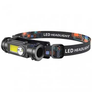 Rechargeable COB LED USB Headlamp - Powerful, Waterproof Head Torch for Outdoor Activities