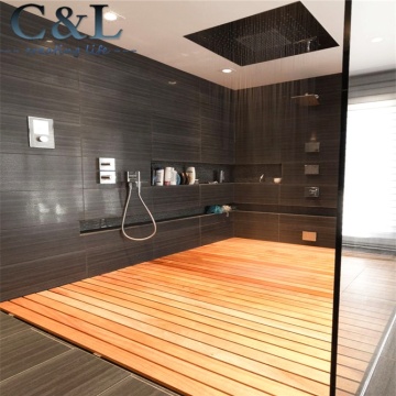 Natural Waterproof Oiled Burma Teak Wood Bathroom Decking
