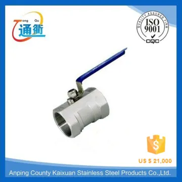 female stainless steel 2" 1picec ball valve 1000 psi npt