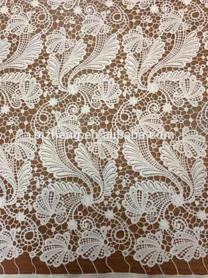 hot sale fashion custom embroidery lace fabric with holes and made in crystal embroidery fabric