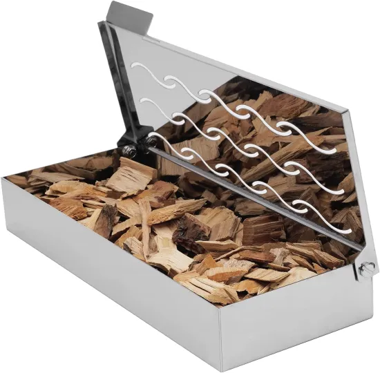 Stainless Steel BBQ Spice Smoker Box for Gas and Charcoal Grills