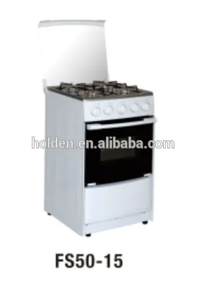 FS50-15 Free white standing gas cooker with oven