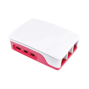 Raspberry Pi 5 Officiële witte en rode behuizing met koellichaam en koelventilator