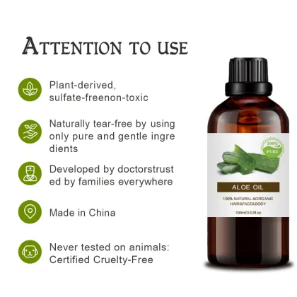 100% natural plant extract aloe vera hair oil