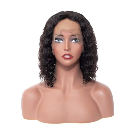 ISEE HAIR Pre plucked Glueless Full Lace Unprocessed Brazilian Natural Wave Bob Short Wavy Hair Wholesale Human Lace Wig