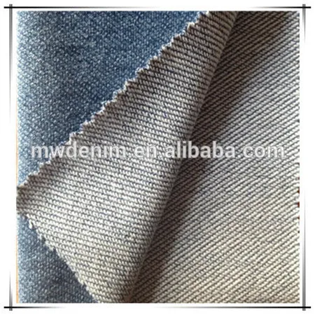 Indigo inclined terry knit denim womens knit fabric