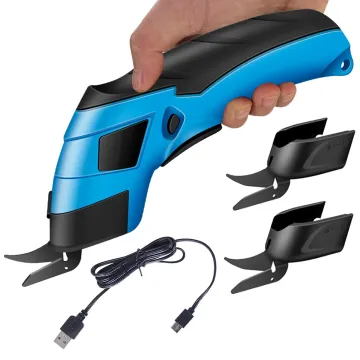 USB Rechargeable Electric Fabric Cutting Machine with Tungsten Steel Blades for Leather Tailoring