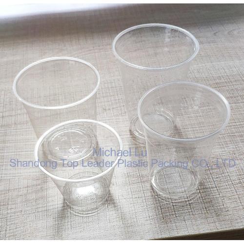 Clear PET cups with lids for cold drink