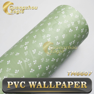 Green 3D Effect PVC Material Removable Wall Paper Sticker For Bathroom Decoration