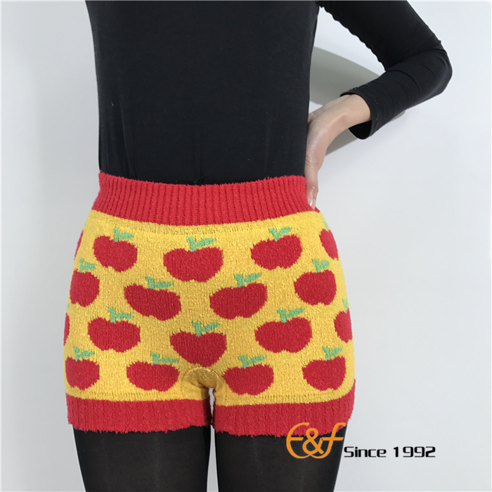 Red Apple Pattern Underwear Night Pants Leggings For Winter