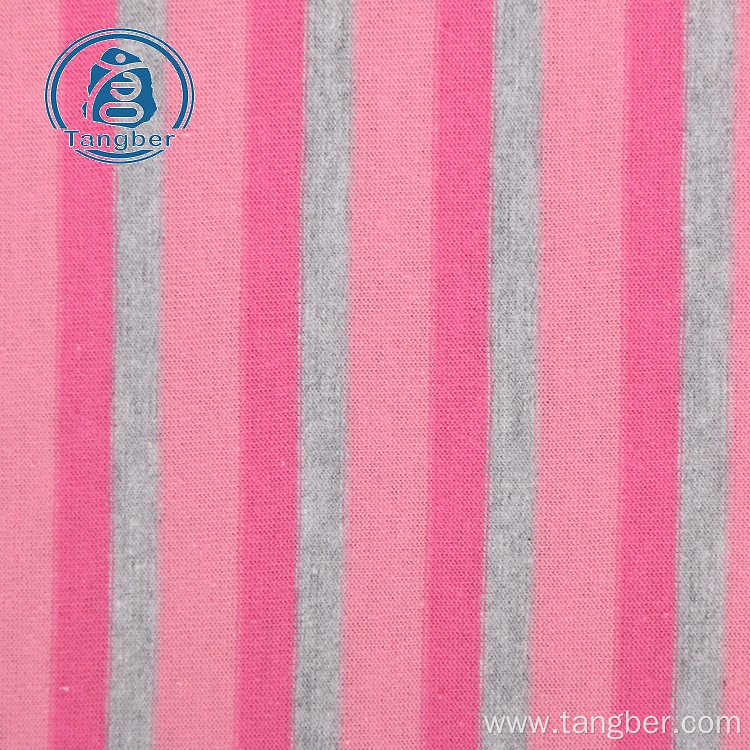 100% cotton yarn dyed stripe knitting fabric cotton