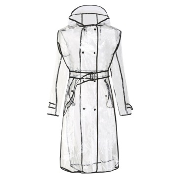 Transparent Rain Poncho for Men and Women: Waterproof Cycling and Walking Jacket