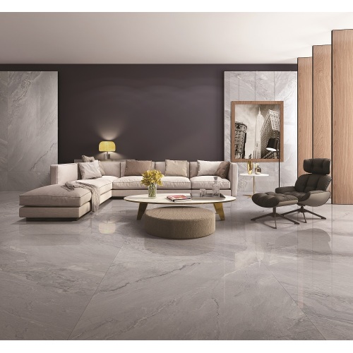 Błyszczące płytki porcelanowe o dużym rozmiarze 900 * 1800 mm w marmurowym wzorze