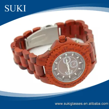 100% Handmade wooden watch Luxury Quartz wood watch