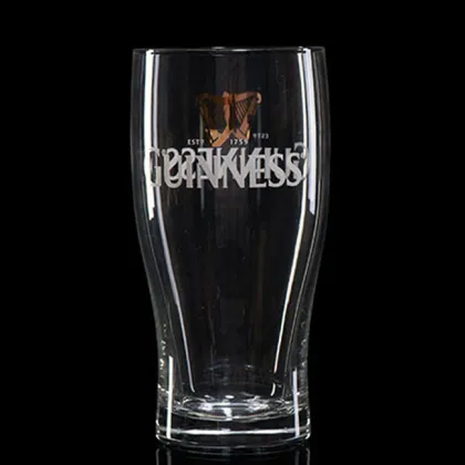 500ML Unique Shaped Glass Cup Guin-ness Beer Mug